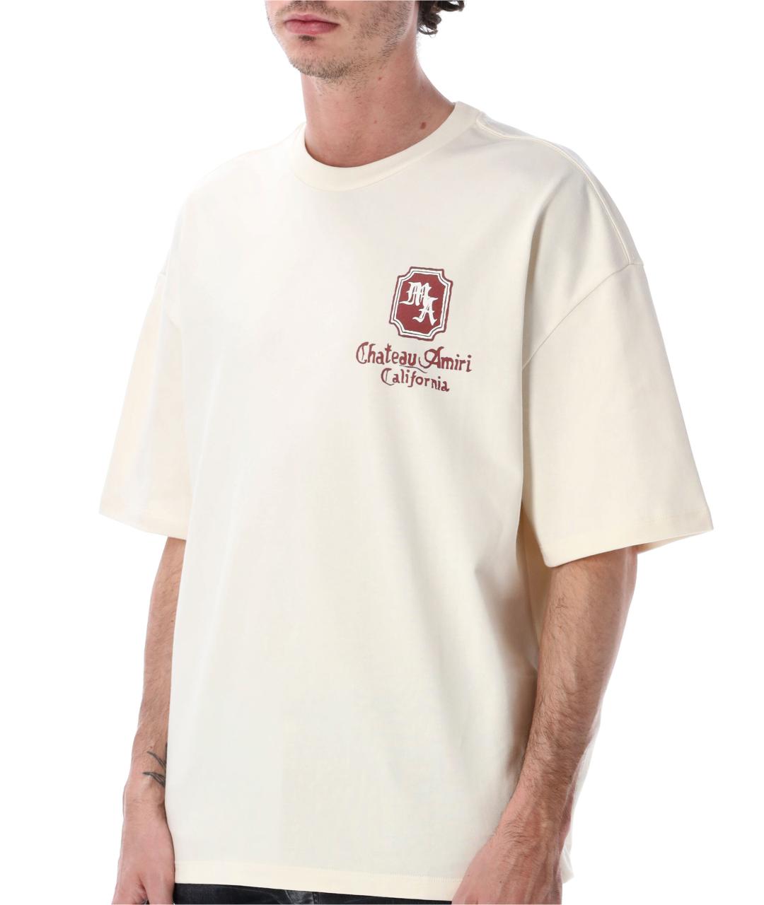 AMIRI Белая хлопковая футболка, фото 3