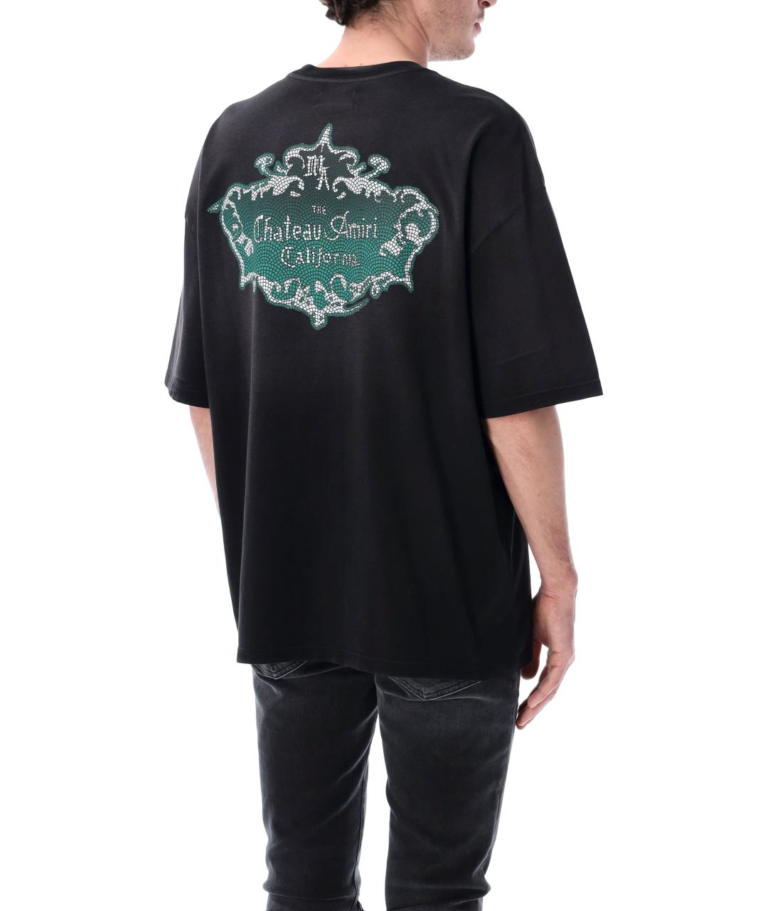 AMIRI Черная хлопковая футболка, фото 2