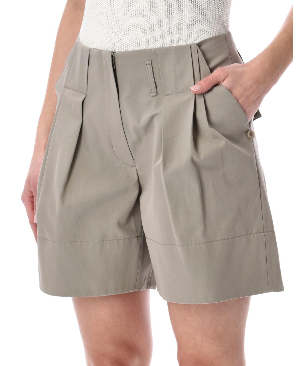 LOW CLASSIC Серые хлопковые шорты, фото 3