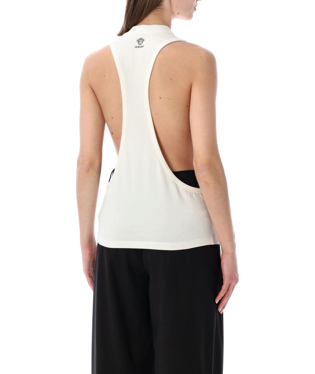 VERSACE Белая хлопковая майка, фото 2