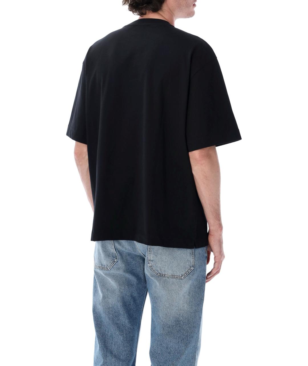 OFF-WHITE Черная хлопковая футболка, фото 2