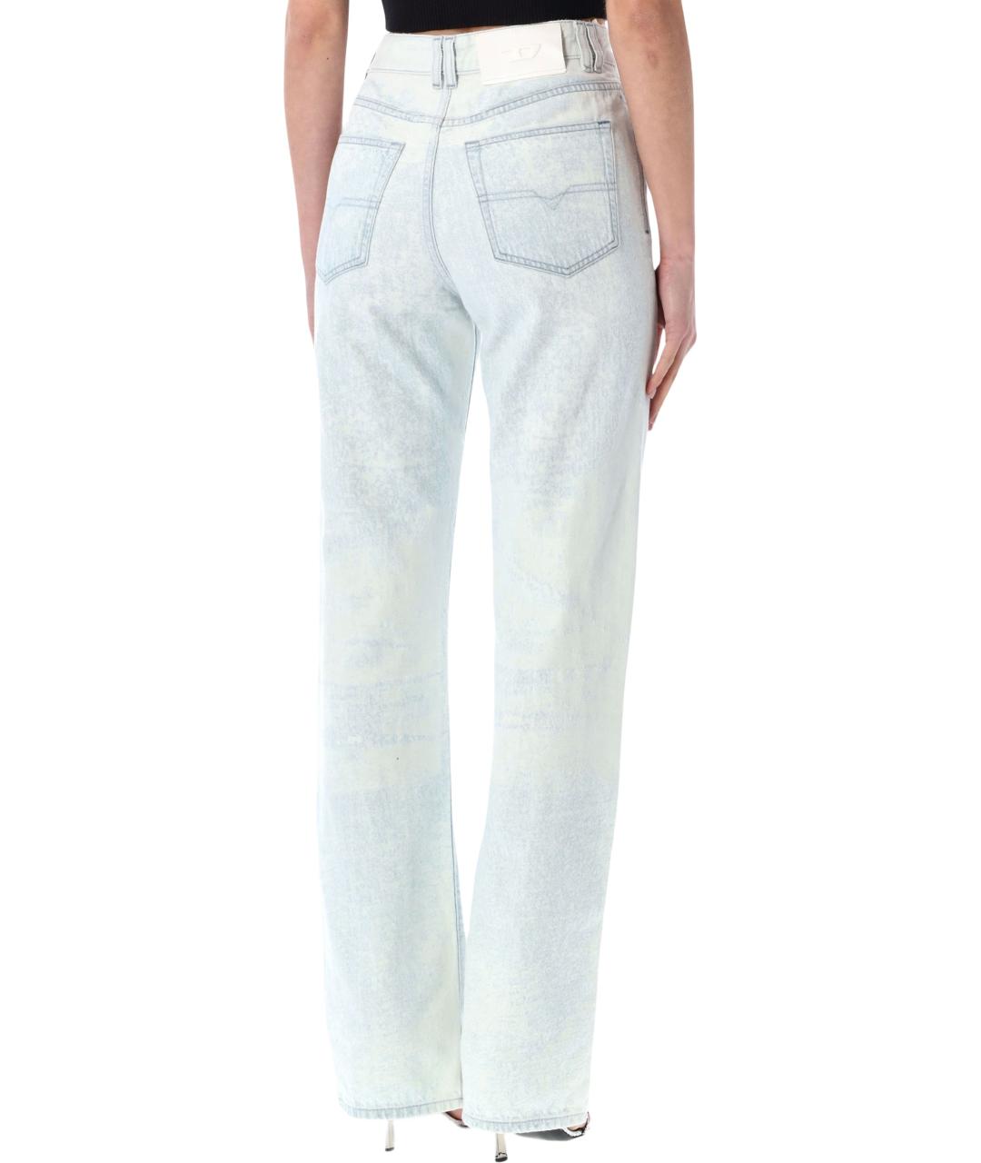 DIESEL Голубые хлопковые прямые джинсы, фото 2