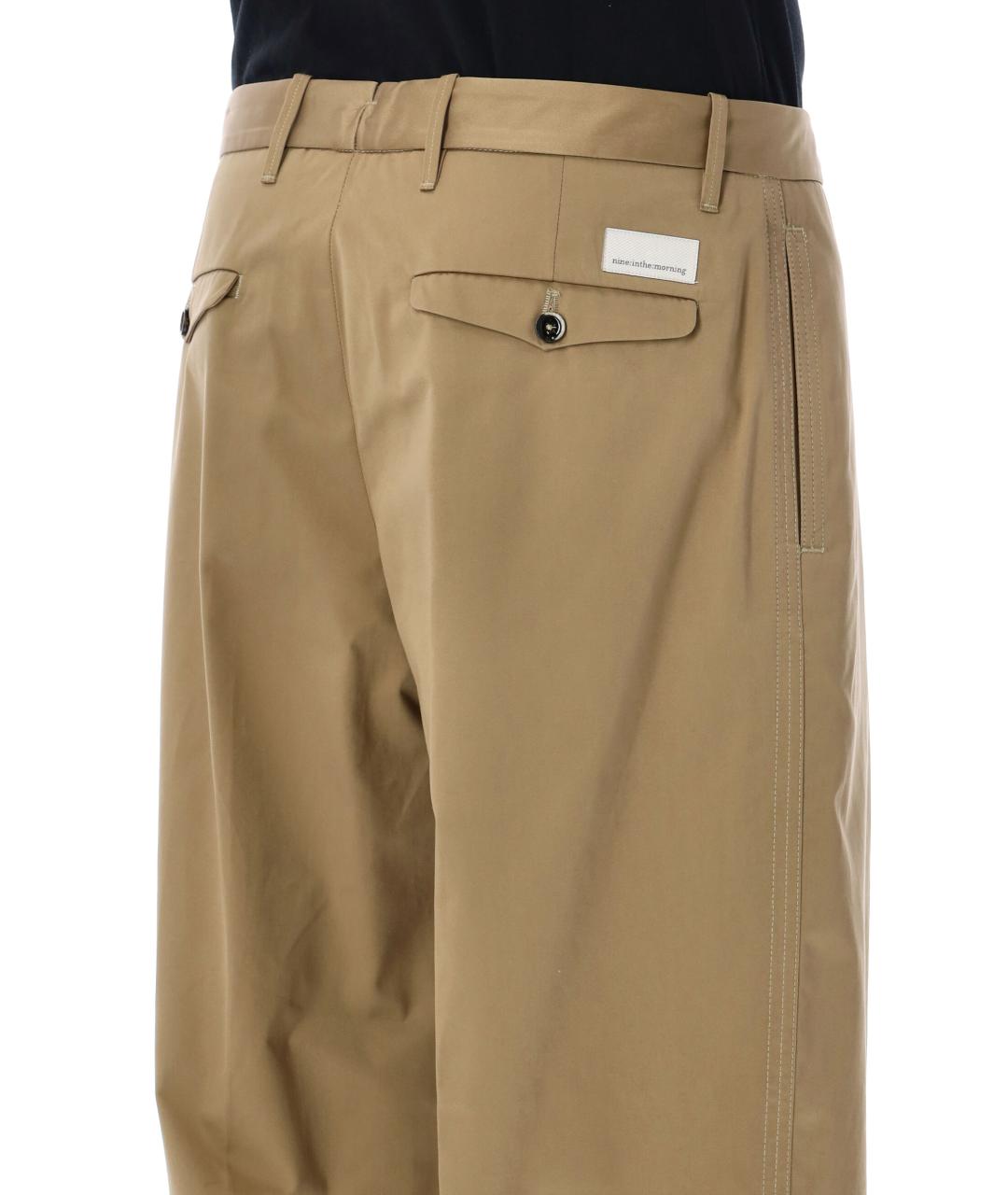 NINE IN THE MORNING Бежевые хлопковые повседневные брюки, фото 3