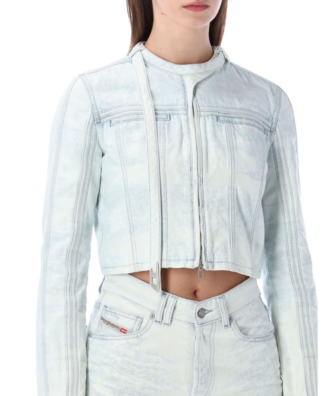 DIESEL Голубая хлопковая куртка, фото 3