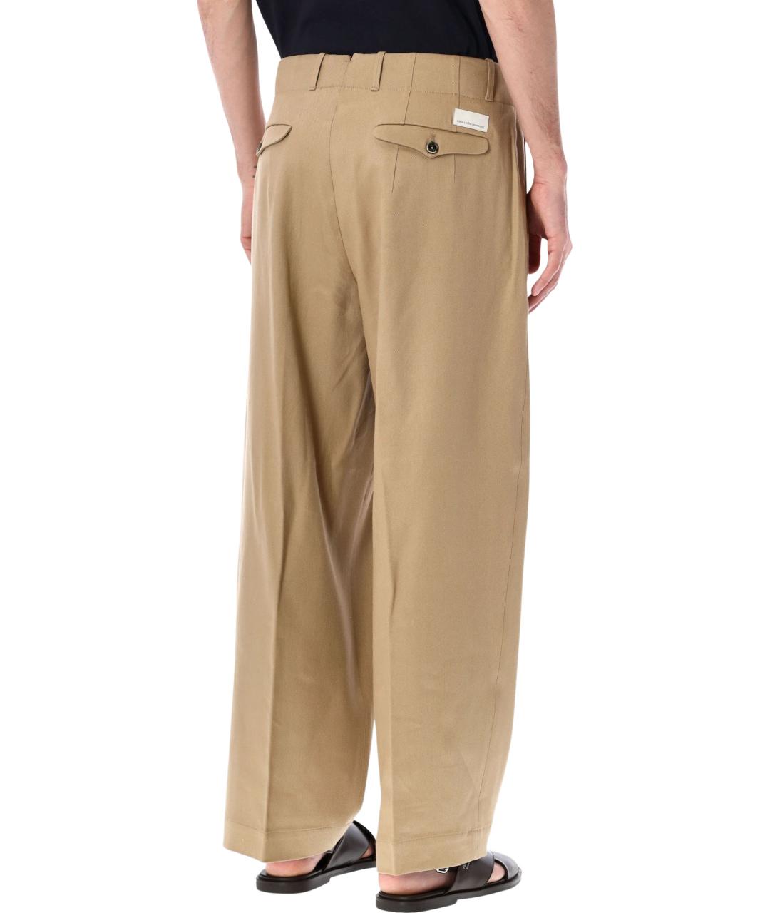 NINE IN THE MORNING Бежевые льняные повседневные брюки, фото 2