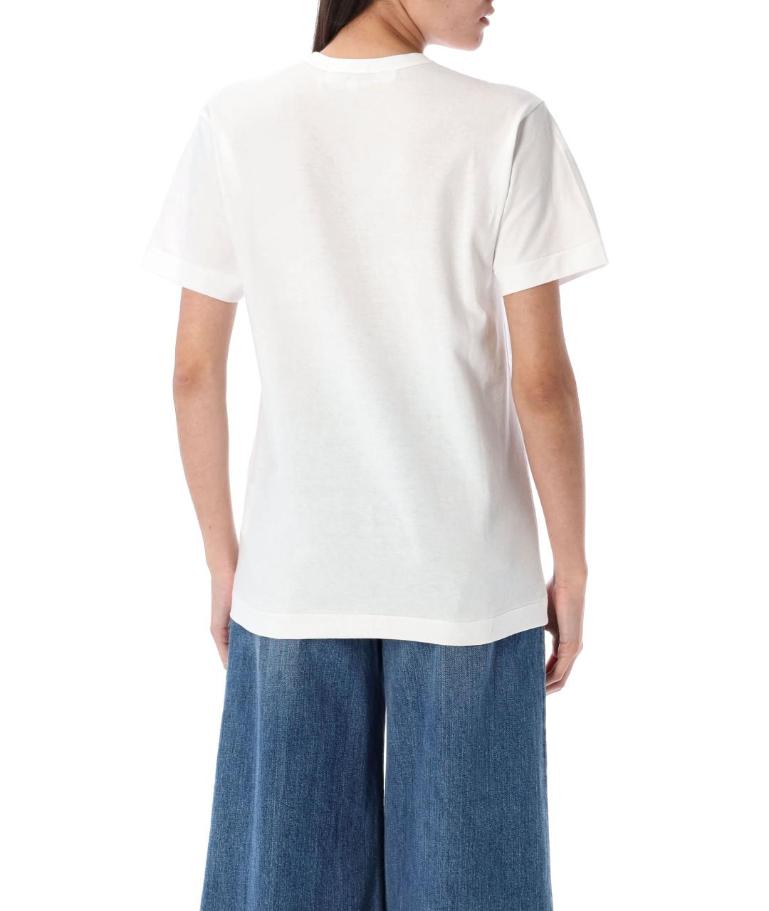 COMME DES GARÇONS PLAY Синяя хлопковая футболка, фото 2