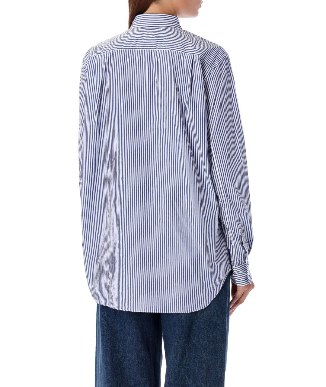 COMME DES GARÇONS PLAY Синяя хлопковая кэжуал рубашка, фото 3