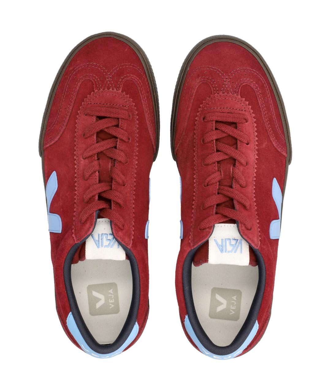 VEJA Красные замшевые низкие кроссовки / кеды, фото 2