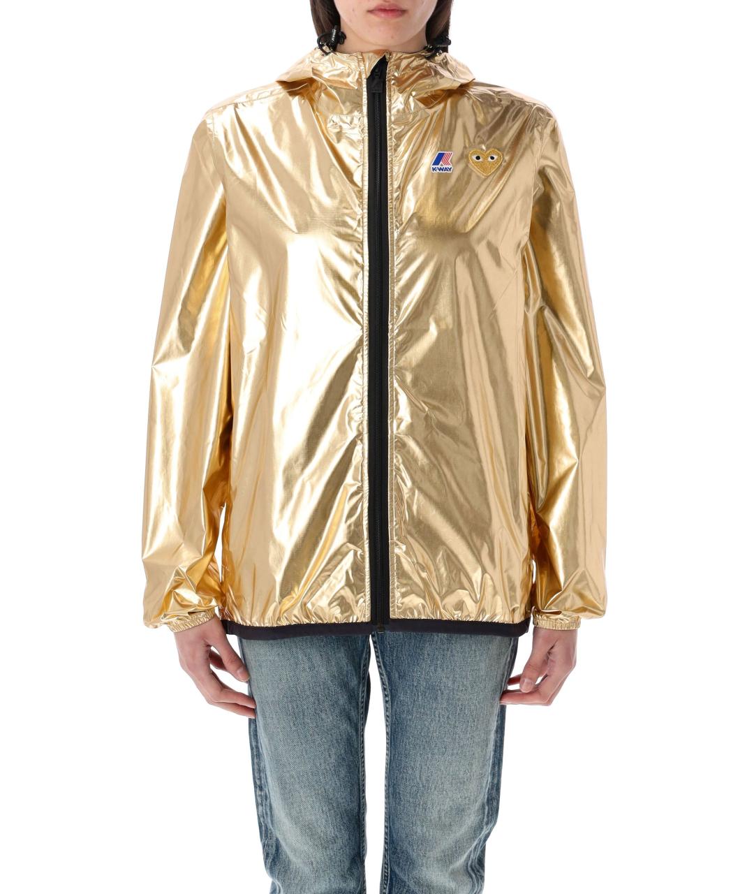 COMME DES GARÇONS PLAY Золотая полиамидовая куртка, фото 1
