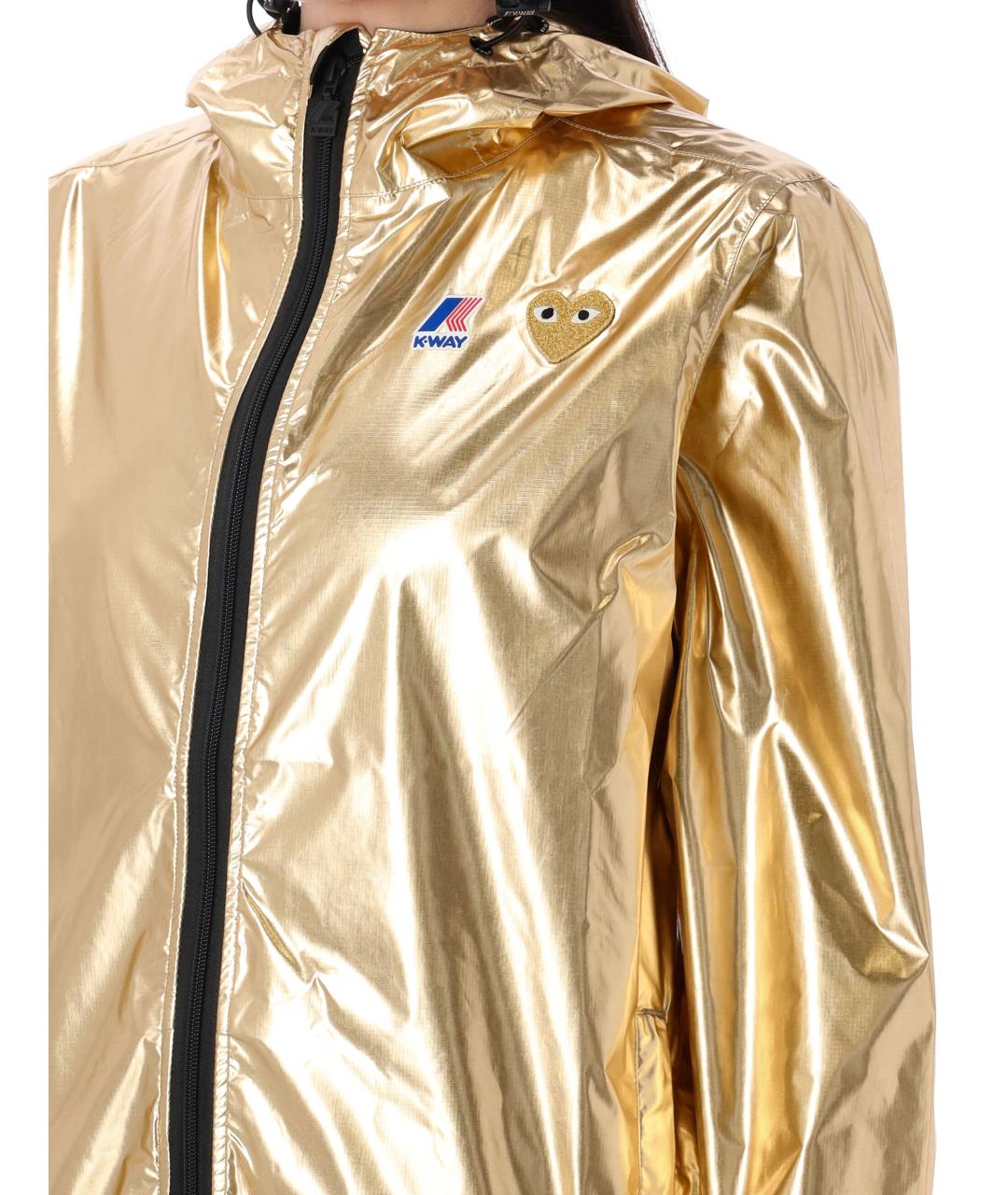 COMME DES GARÇONS PLAY Золотая полиамидовая куртка, фото 3