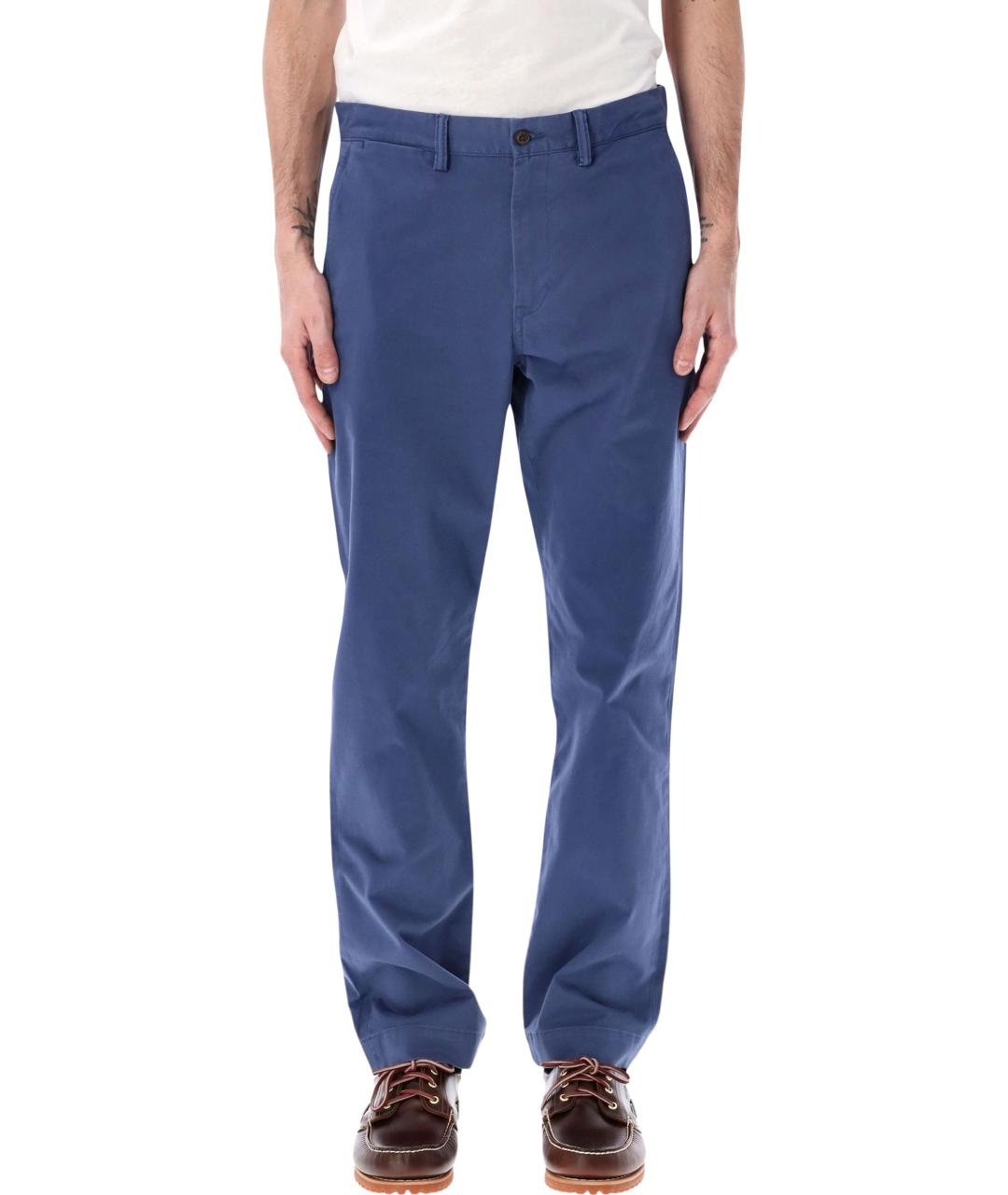 POLO RALPH LAUREN Синие хлопковые повседневные брюки, фото 1