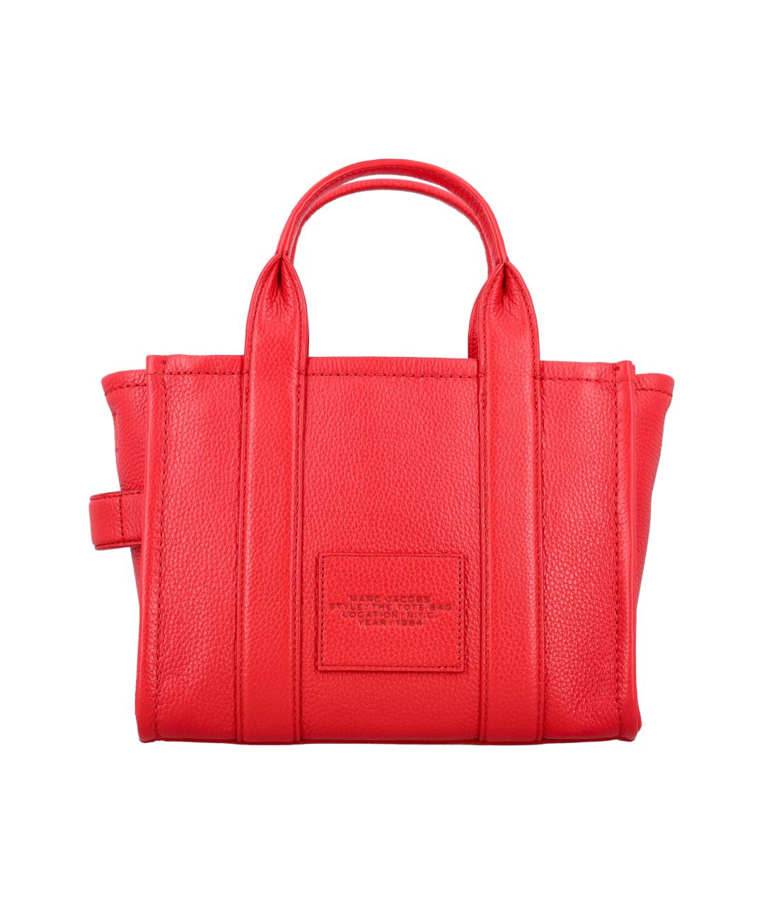 MARC JACOBS Красная кожаная сумка тоут, фото 4