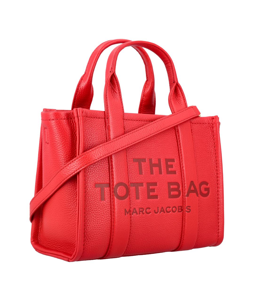 MARC JACOBS Красная кожаная сумка тоут, фото 2