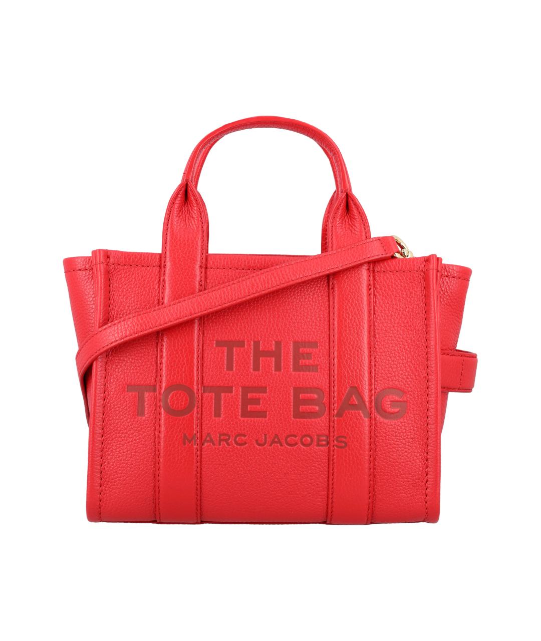 MARC JACOBS Красная кожаная сумка тоут, фото 1
