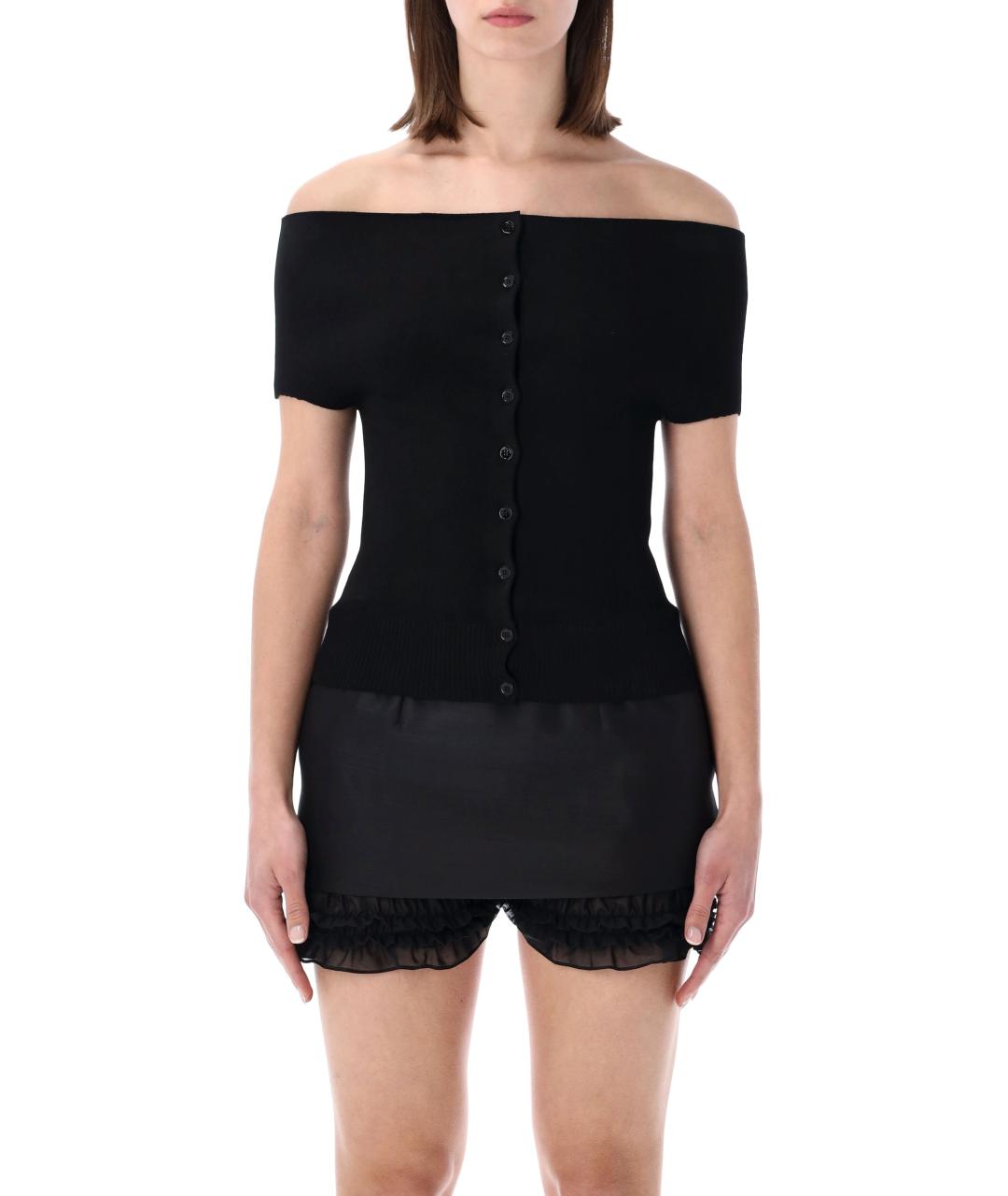 MAGDA BUTRYM Черная вискозная майка, фото 1