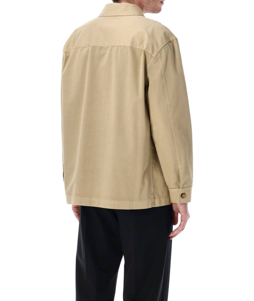 SAINT LAURENT Бежевая хлопковая куртка, фото 2