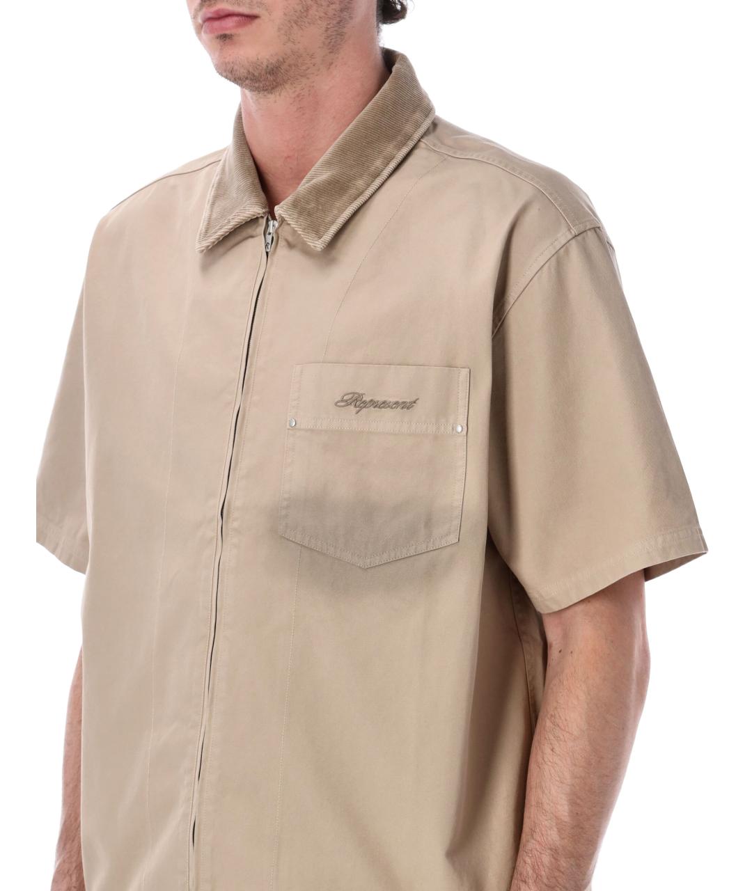 REPRESENT Бежевая хлопковая кэжуал рубашка, фото 3