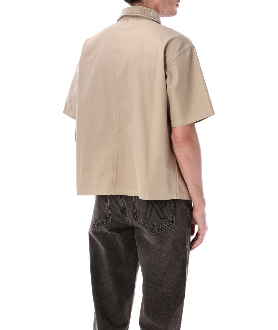 REPRESENT Бежевая хлопковая кэжуал рубашка, фото 2