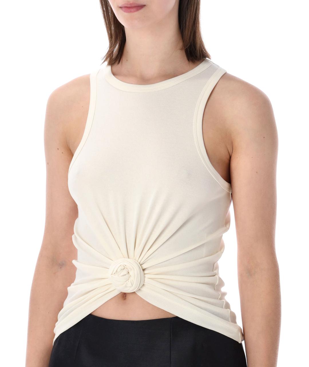 MAGDA BUTRYM Белая полиамидовая майка, фото 3