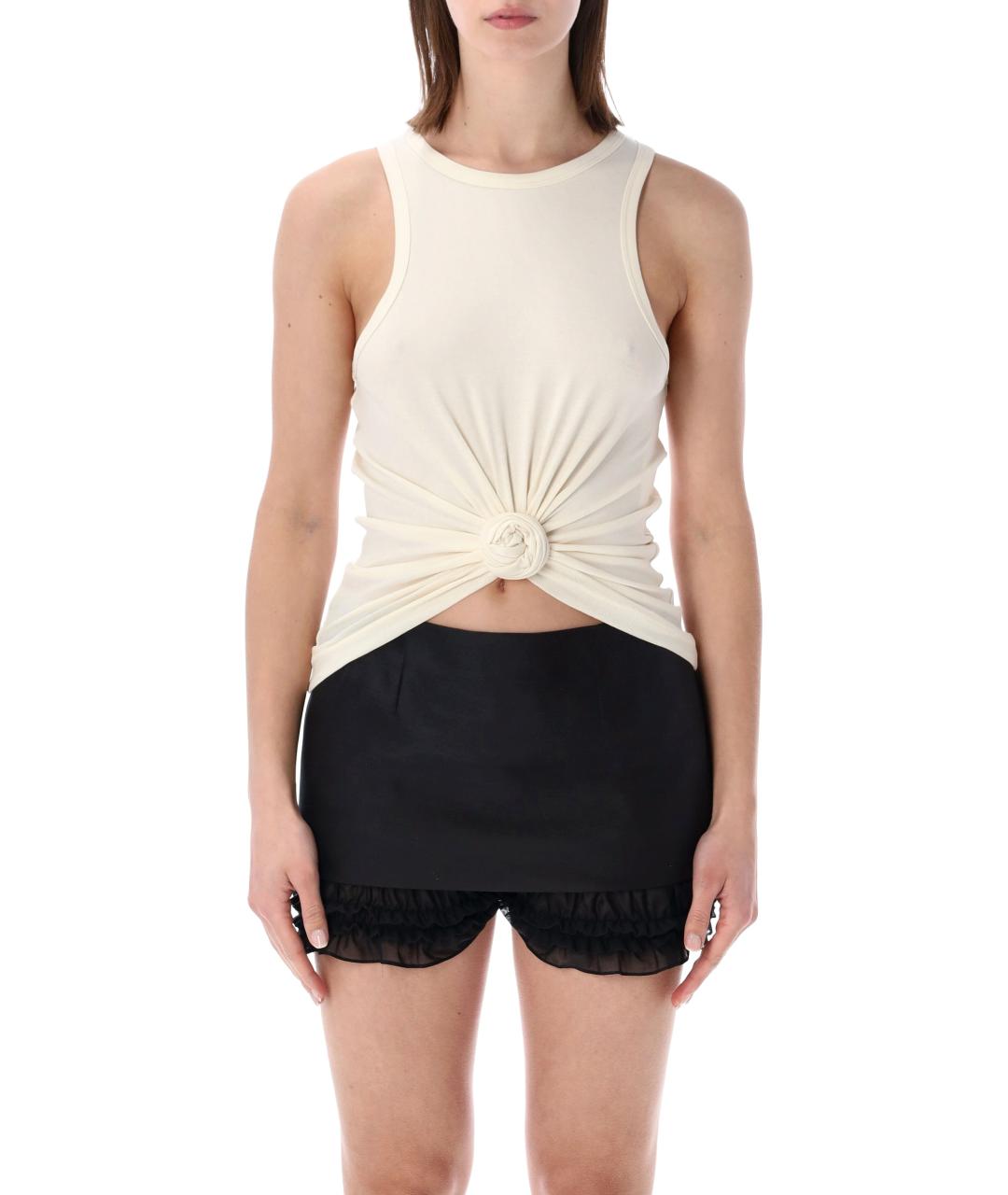 MAGDA BUTRYM Белая полиамидовая майка, фото 1