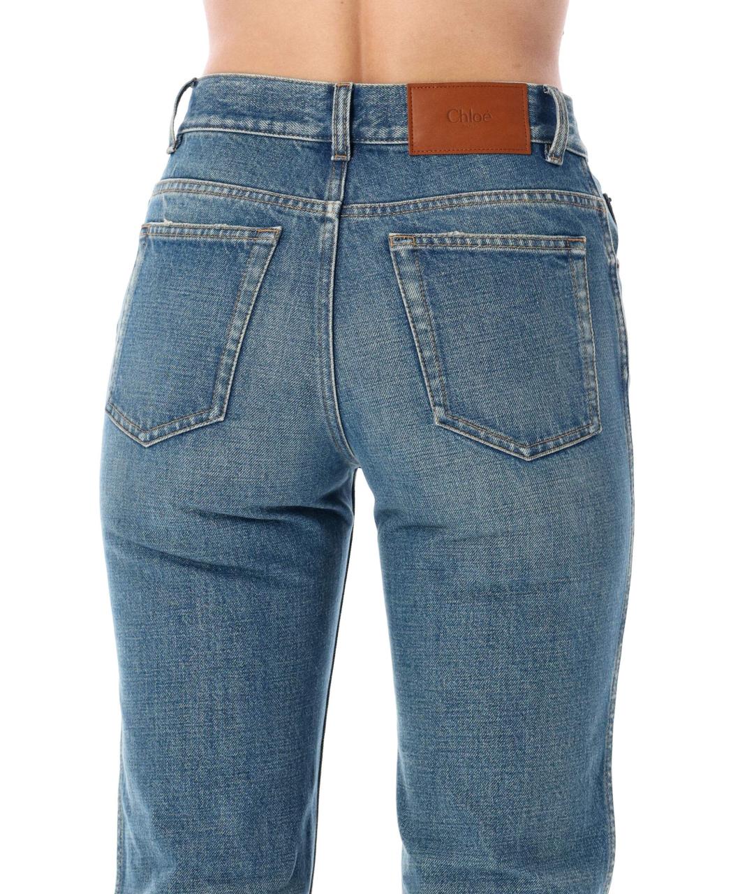 CHLOE Синие хлопковые джинсы слим, фото 3