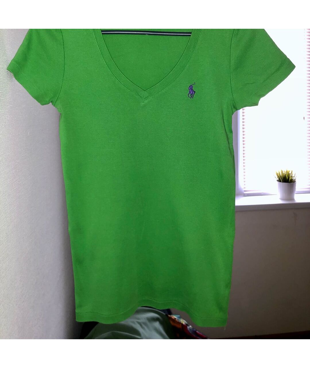 RALPH LAUREN Зеленая хлопковая футболка, фото 4