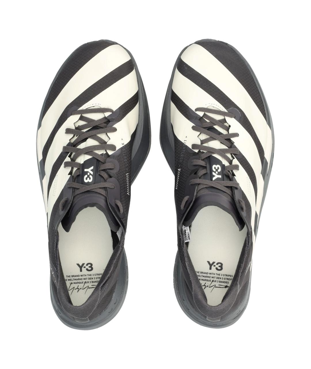 Y-3 Черные текстильные низкие кроссовки / кеды, фото 2