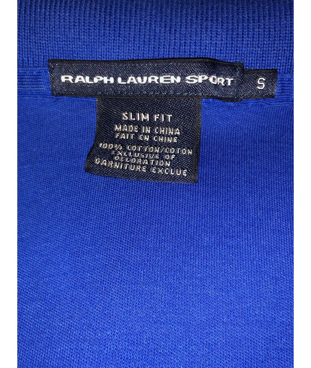 RALPH LAUREN Синяя хлопковая футболка, фото 4