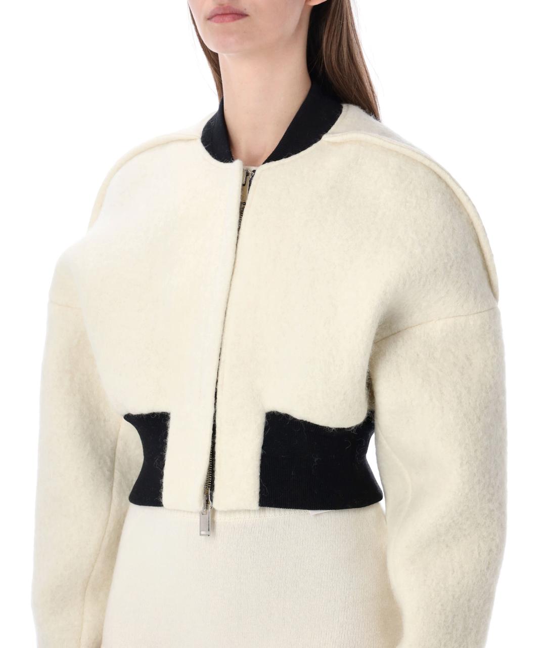 THE FRANKIE SHOP Белая шерстяная куртка, фото 3