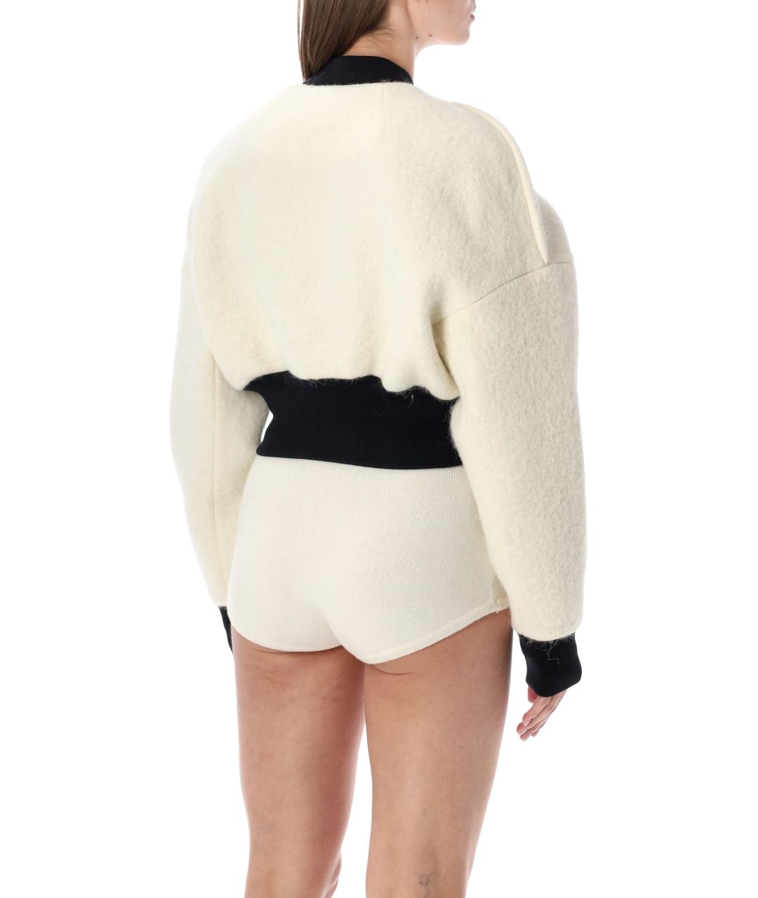 THE FRANKIE SHOP Белая шерстяная куртка, фото 2