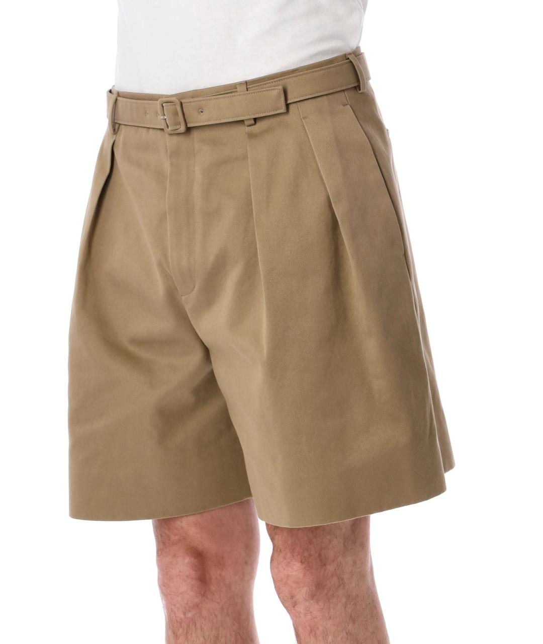 SAINT LAURENT Бежевые хлопковые шорты, фото 3