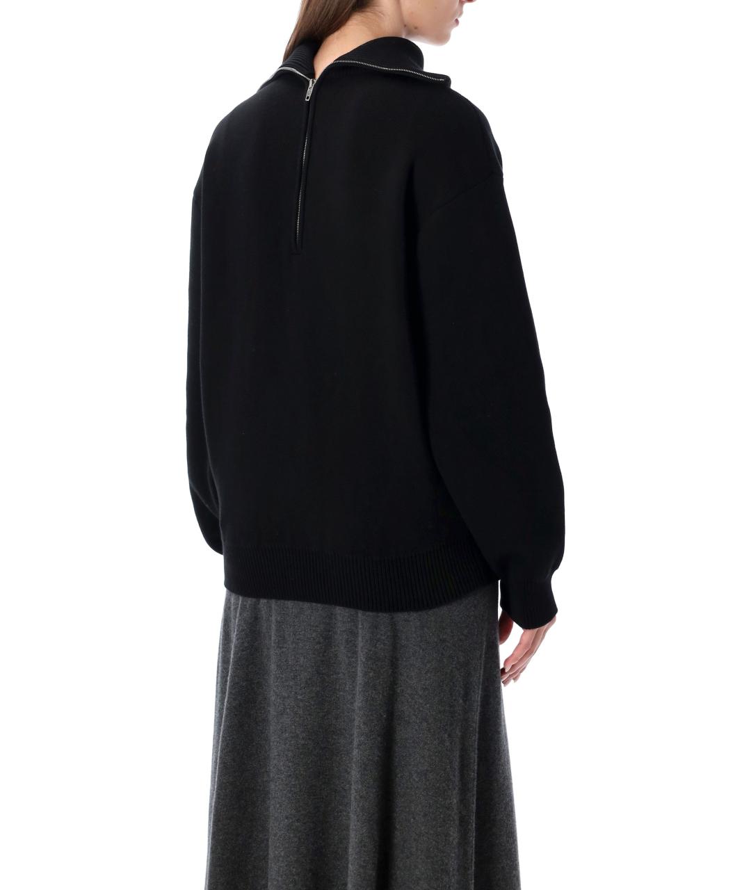 BALENCIAGA Черный хлопковый джемпер / свитер, фото 2