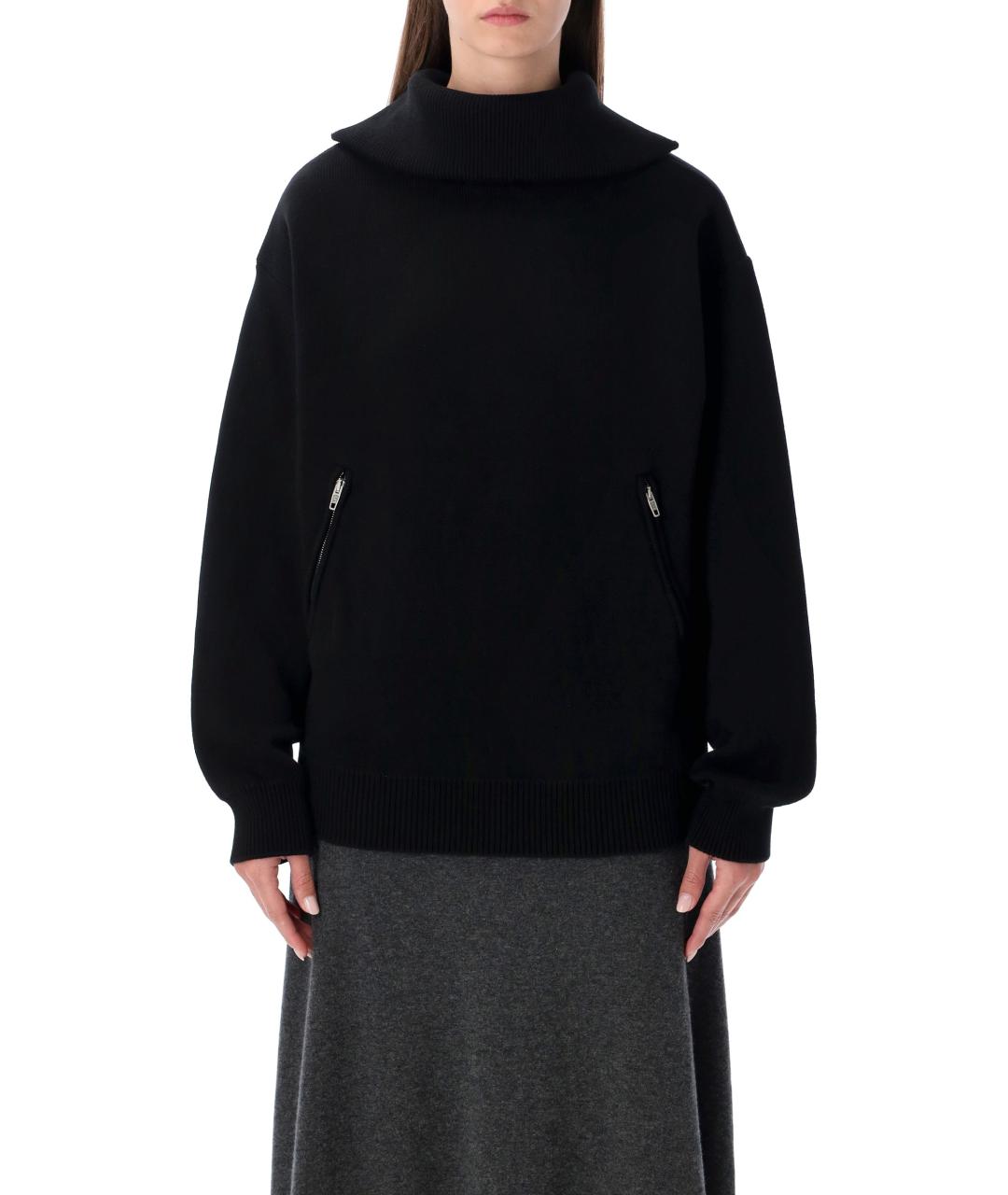 BALENCIAGA Черный хлопковый джемпер / свитер, фото 1