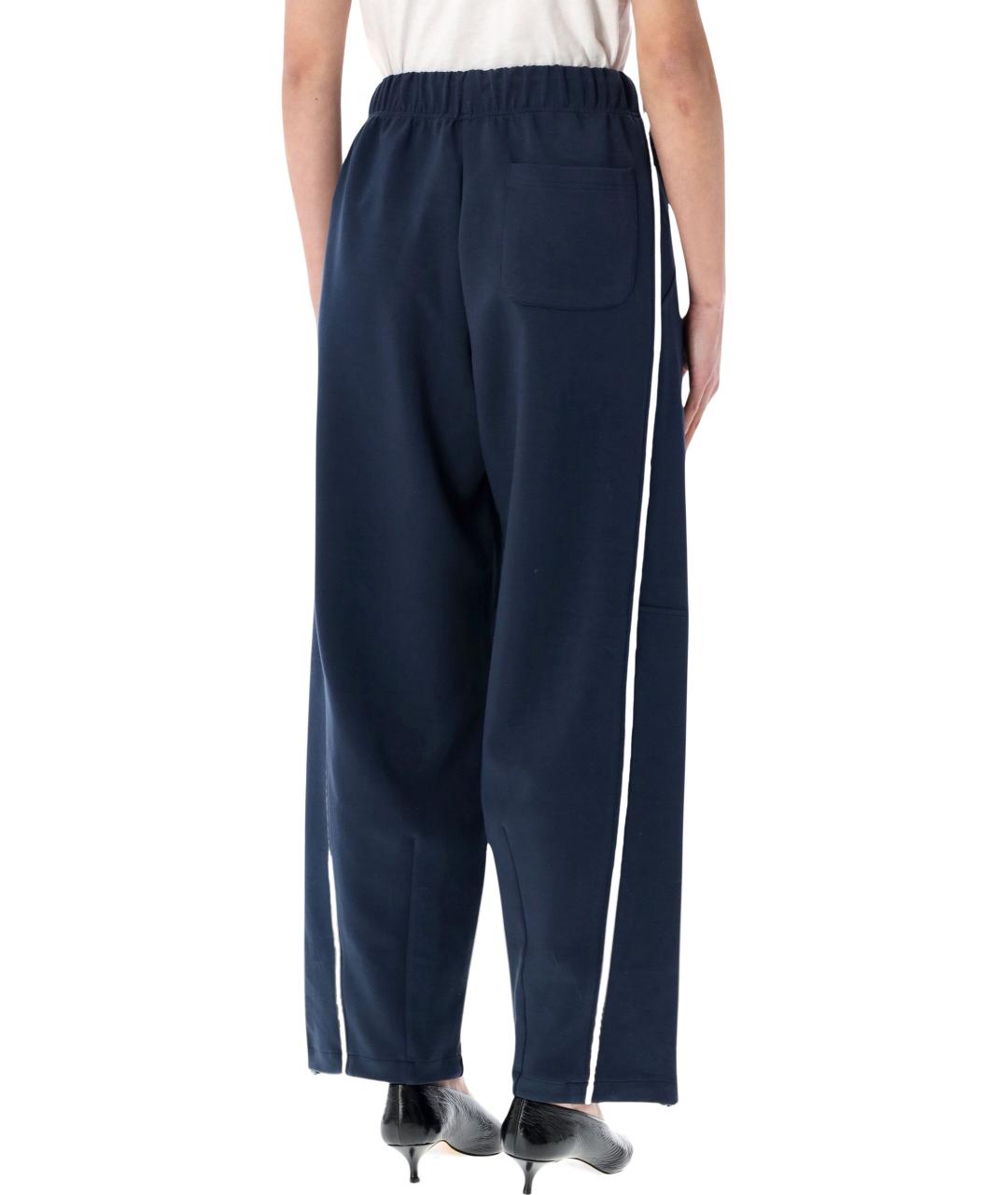 THE FRANKIE SHOP Синие полиэстеровые брюки широкие, фото 2