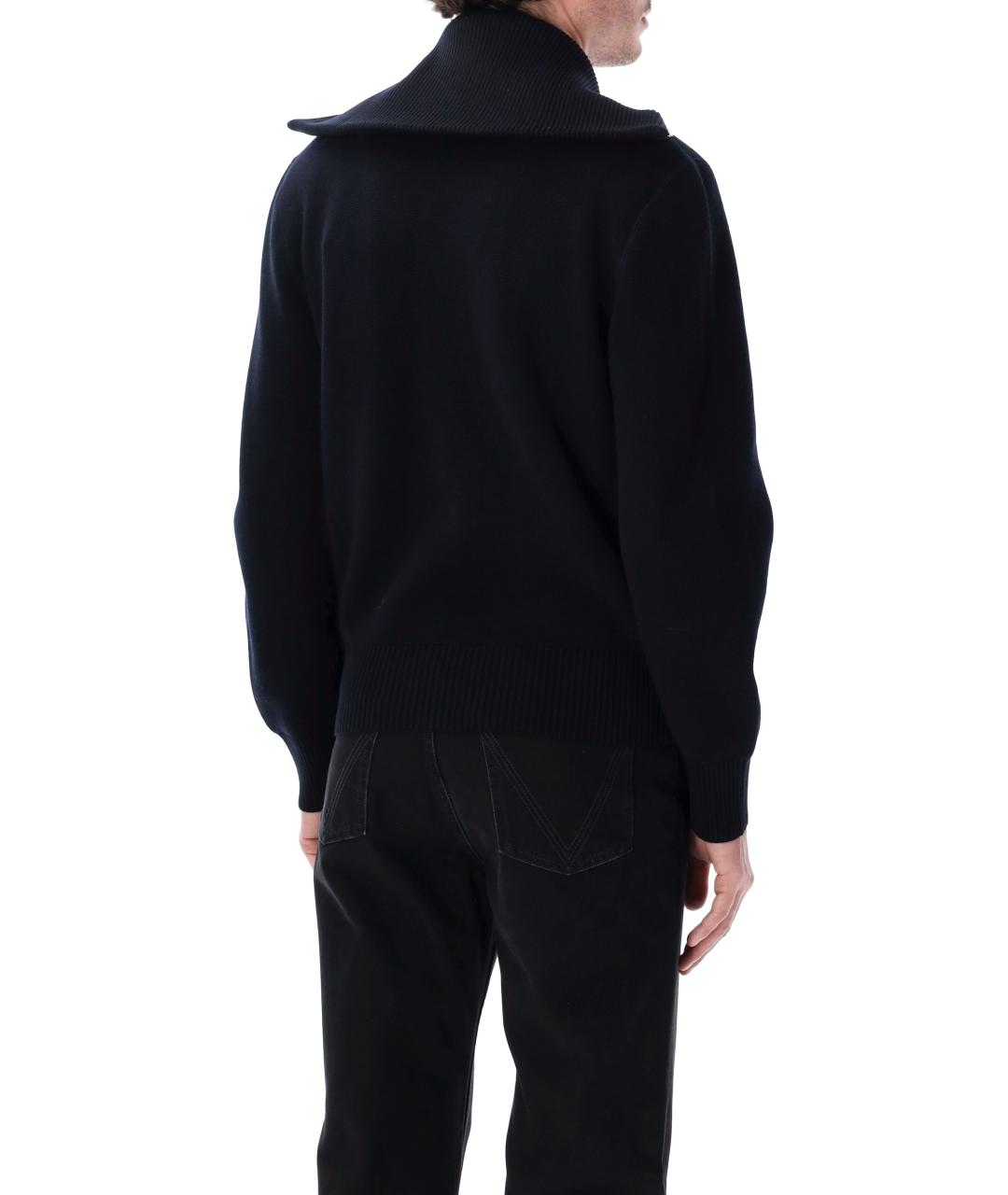 BOTTEGA VENETA Темно-синий шерстяной кардиган, фото 2