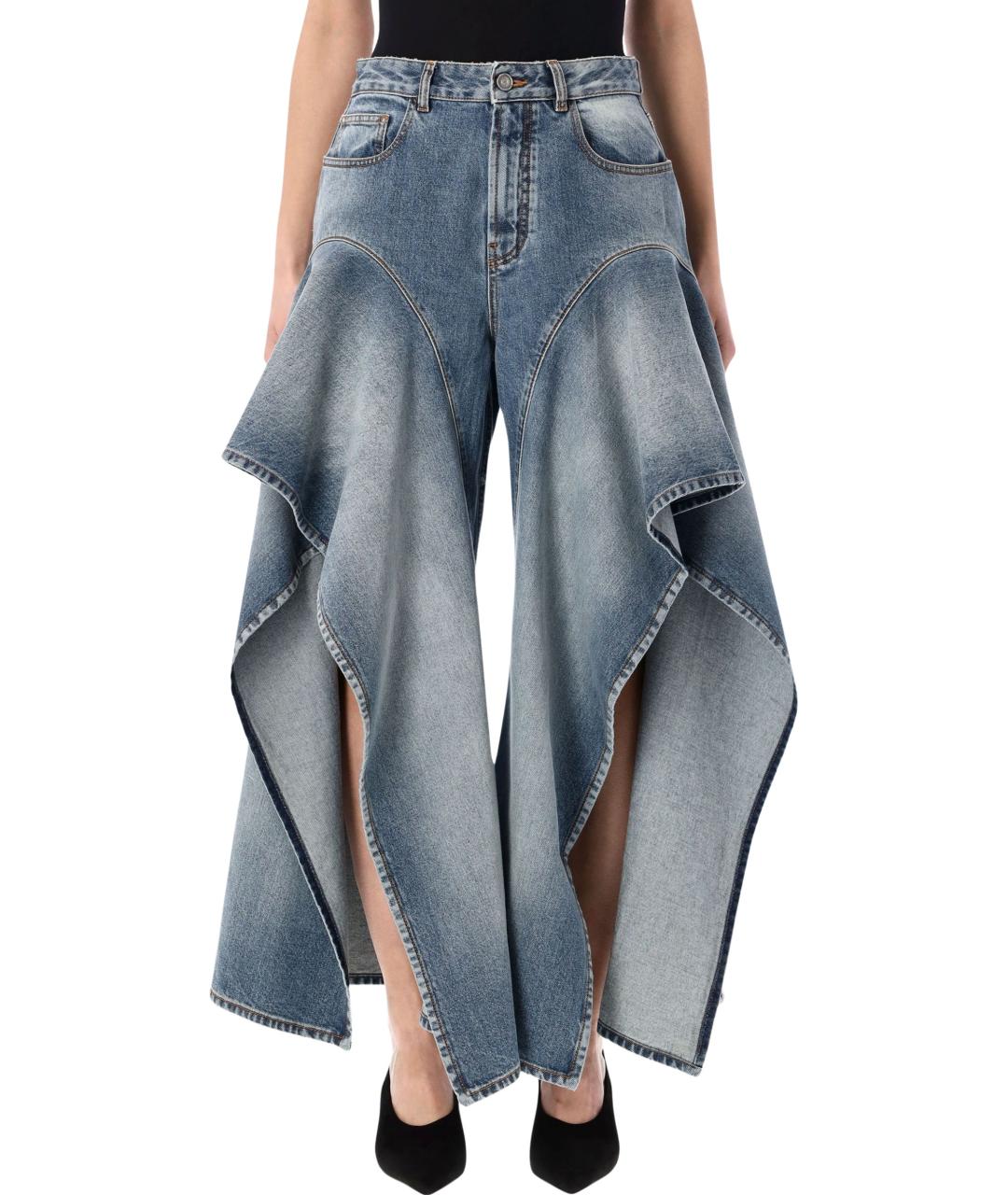 ALAIA Синие хлопковые прямые джинсы, фото 1