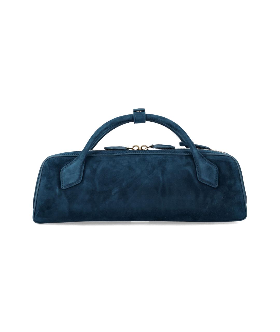 ALAIA Темно-синяя кожаная сумка с короткими ручками, фото 3