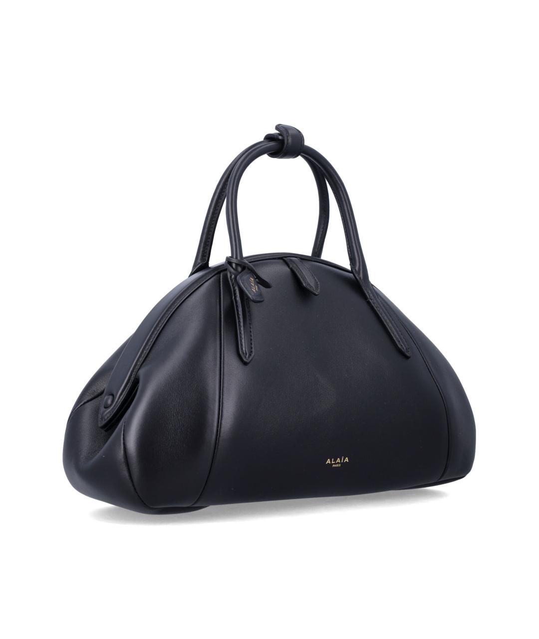 ALAIA Черная кожаная сумка тоут, фото 2