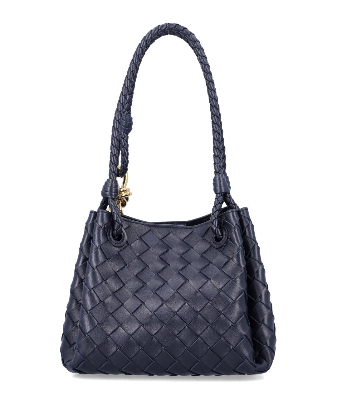 BOTTEGA VENETA Синяя кожаная сумка через плечо, фото 3