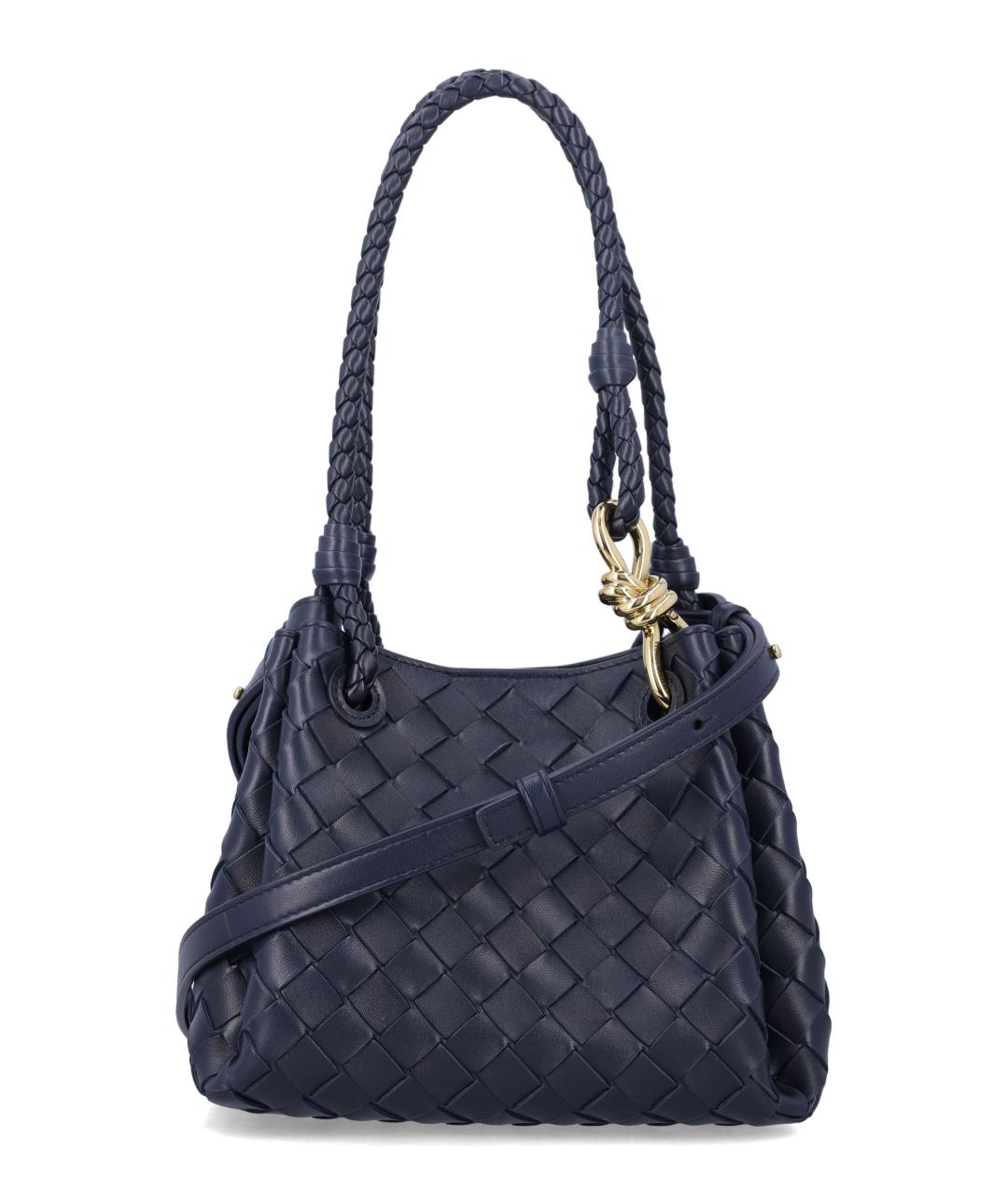 BOTTEGA VENETA Синяя кожаная сумка через плечо, фото 1