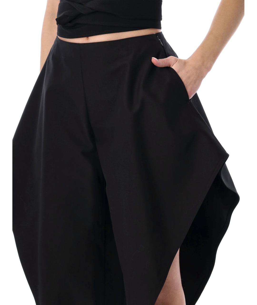 ALAIA Черные хлопковые прямые брюки, фото 3