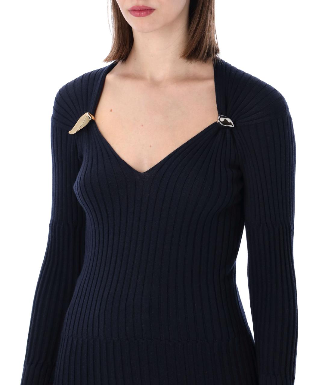 BOTTEGA VENETA Темно-синий кашемировый джемпер / свитер, фото 3