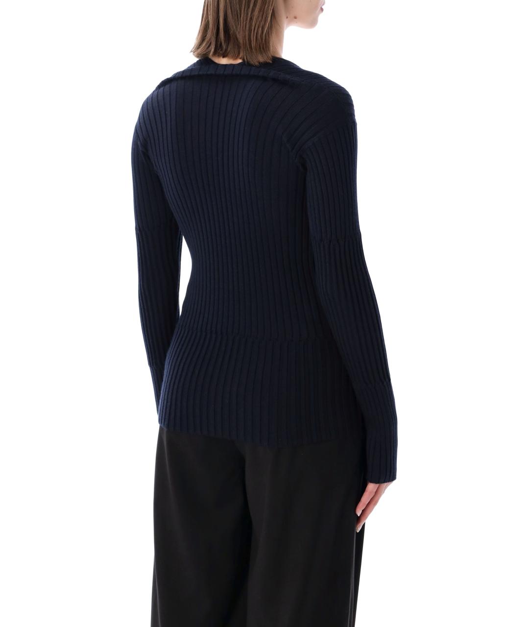 BOTTEGA VENETA Темно-синий кашемировый джемпер / свитер, фото 2