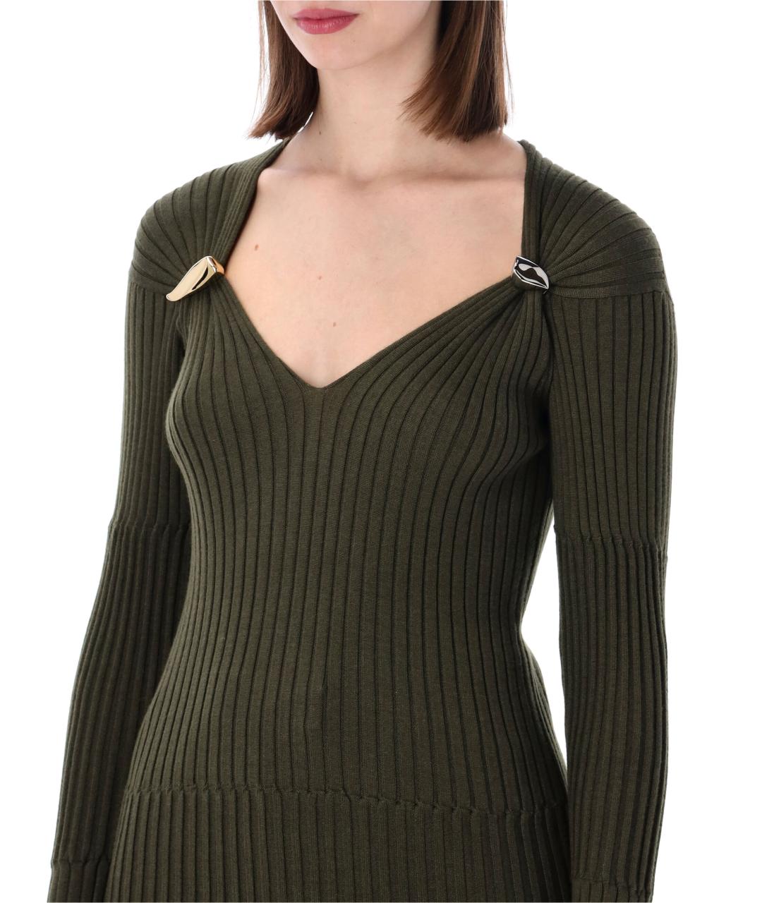 BOTTEGA VENETA Зеленый кашемировый джемпер / свитер, фото 3