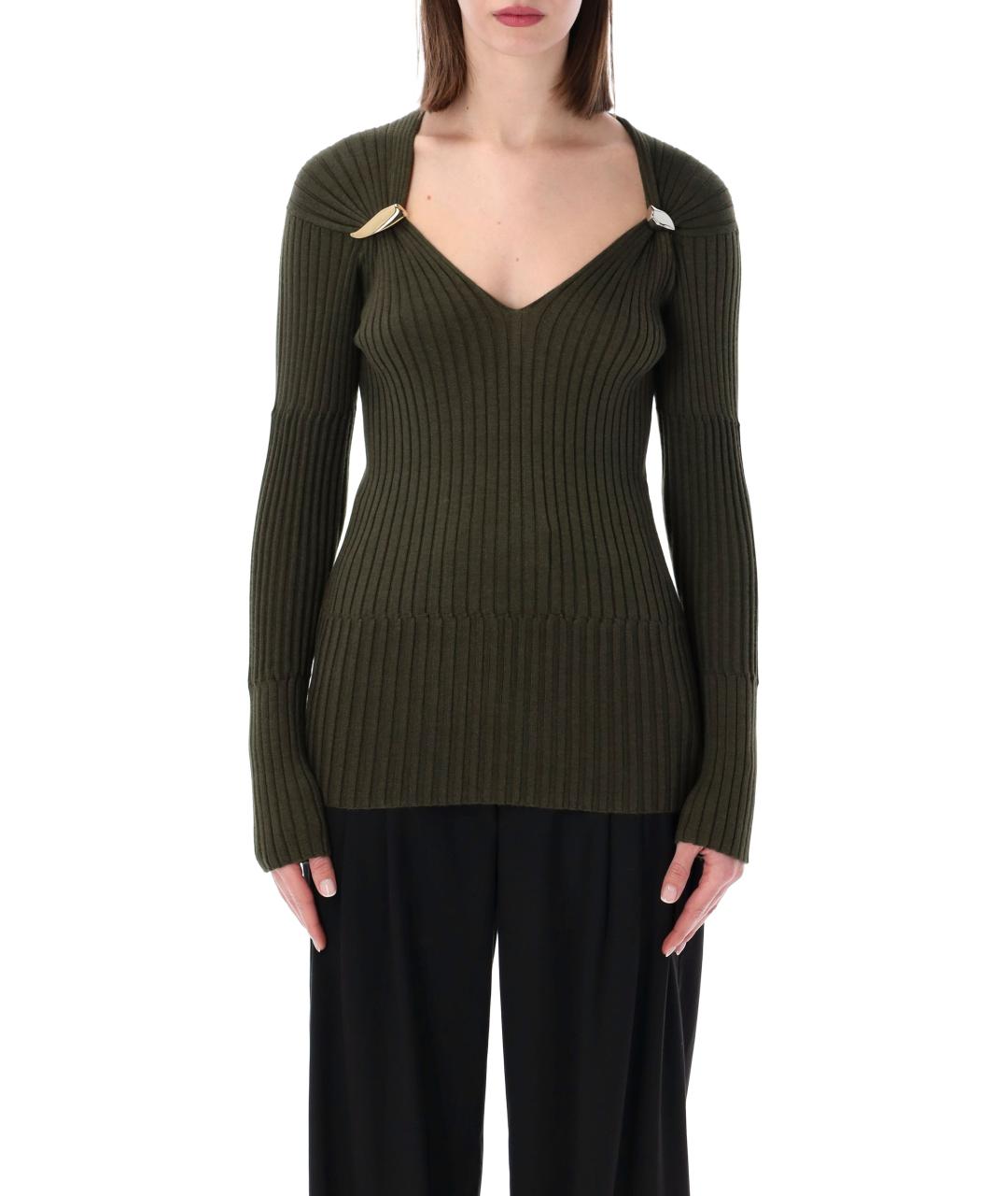 BOTTEGA VENETA Зеленый кашемировый джемпер / свитер, фото 1