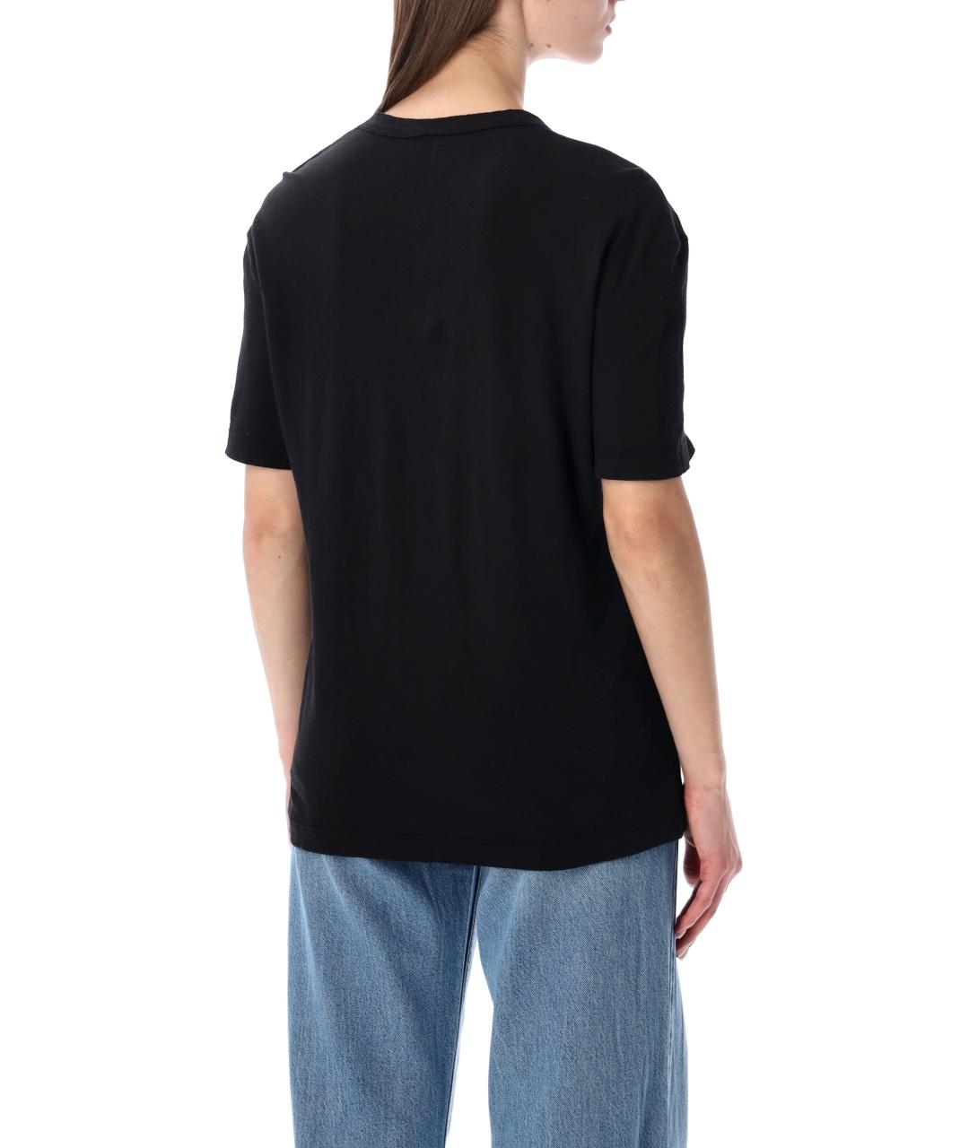 JAMES PERSE Черная хлопковая футболка, фото 2