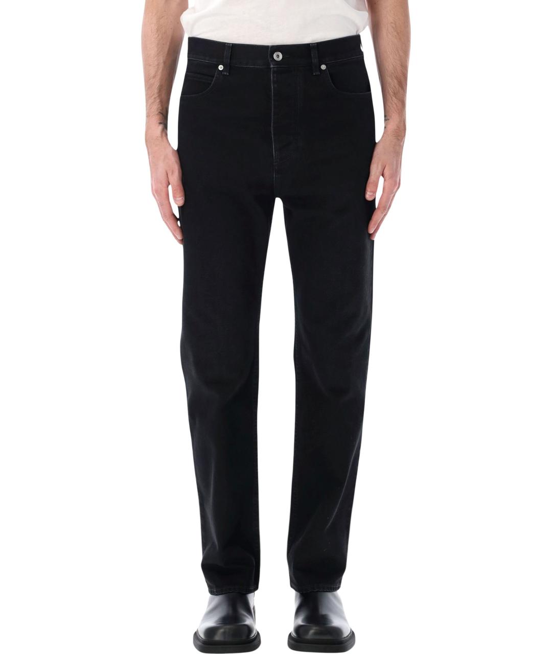 BOTTEGA VENETA Черные хлопковые прямые джинсы, фото 1
