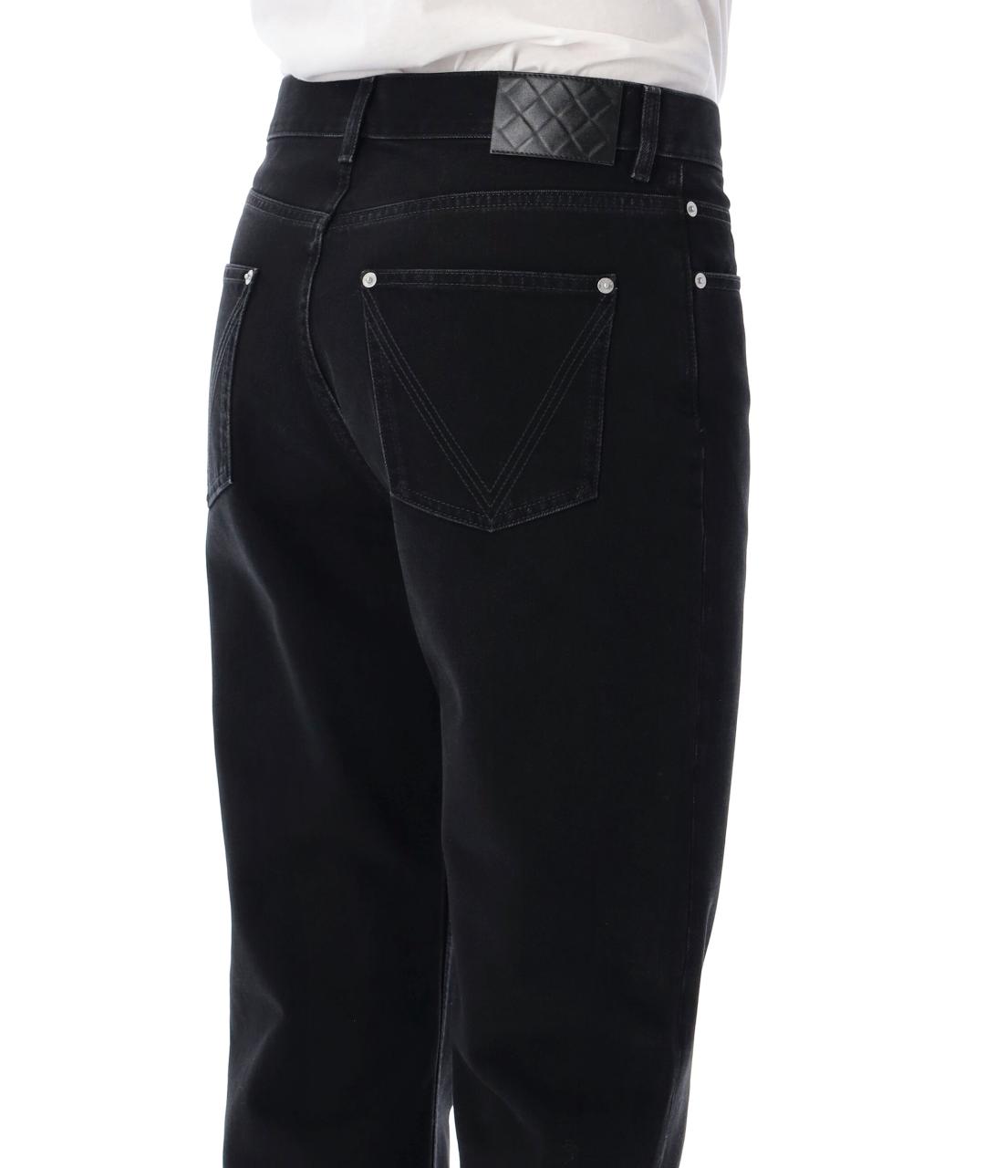 BOTTEGA VENETA Черные хлопковые прямые джинсы, фото 3