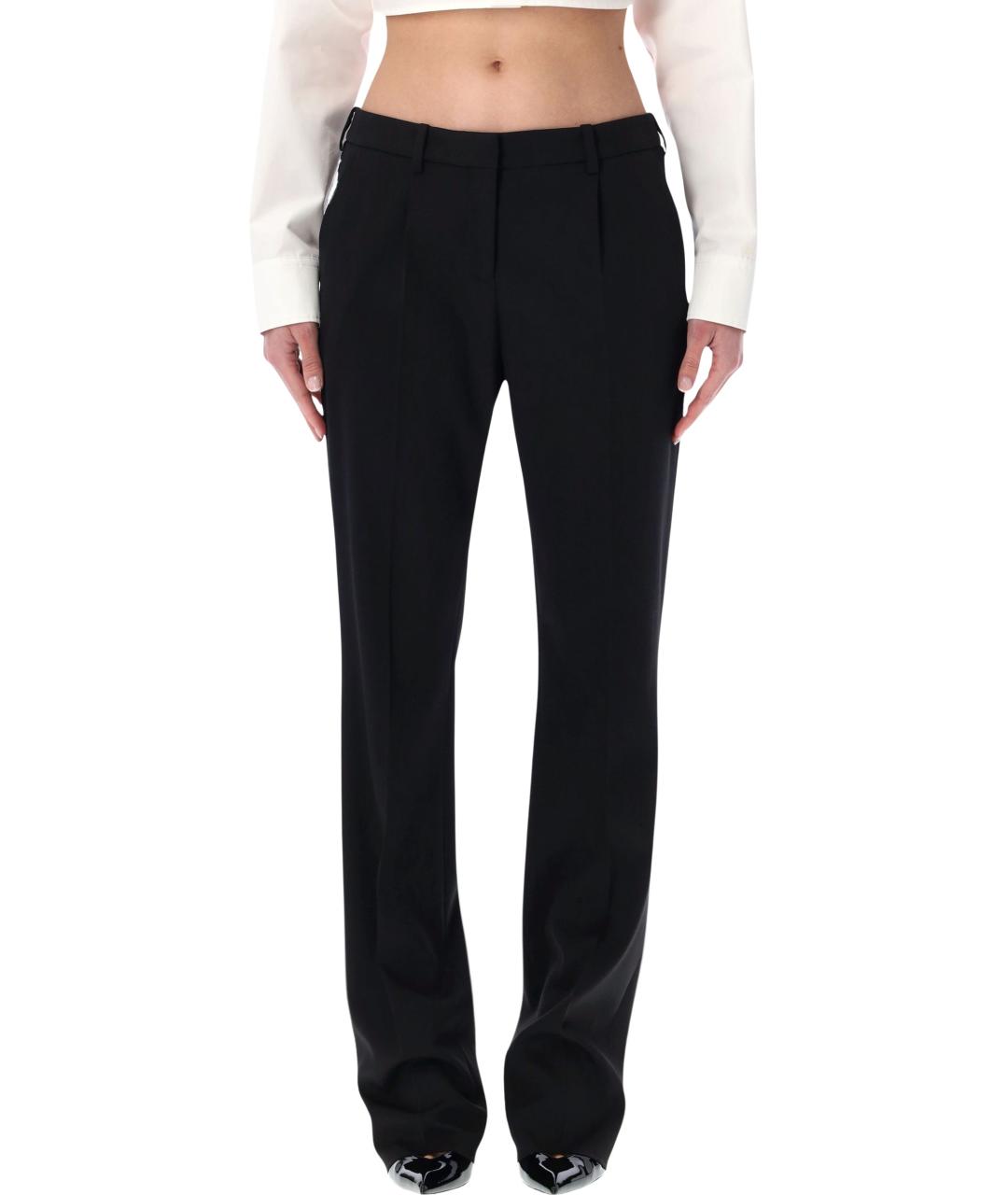 BALENCIAGA Черные шерстяные брюки узкие, фото 1