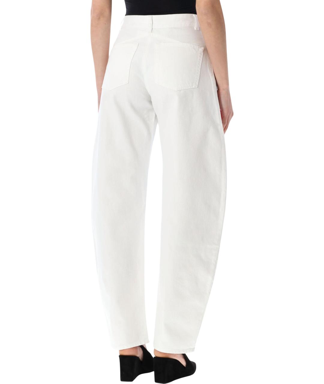 ALAIA Белые хлопковые прямые джинсы, фото 2